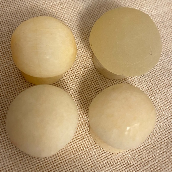 8 vintage mushroom figurine SET stone boho art painted ceramic LOT 70s MCM lot - Picture 3 of 16